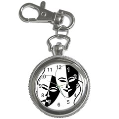 Theatermasken Masks Theater Happy Key Chain Watches by Nexatart