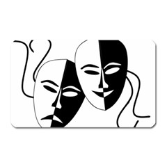 Theatermasken Masks Theater Happy Magnet (rectangular) by Nexatart