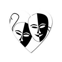 Theatermasken Masks Theater Happy Heart Magnet