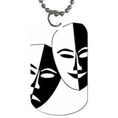 Theatermasken Masks Theater Happy Dog Tag (one Side) by Nexatart