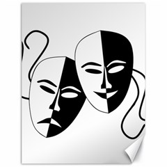 Theatermasken Masks Theater Happy Canvas 18  X 24   by Nexatart