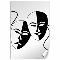 Theatermasken Masks Theater Happy Canvas 24  X 36 