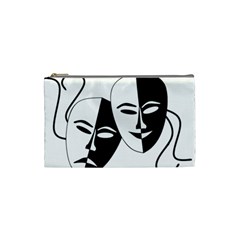 Theatermasken Masks Theater Happy Cosmetic Bag (small)  by Nexatart