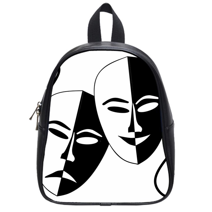 Theatermasken Masks Theater Happy School Bags (Small) 