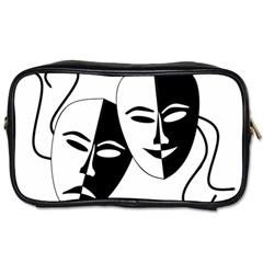 Theatermasken Masks Theater Happy Toiletries Bags by Nexatart