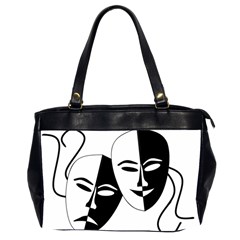 Theatermasken Masks Theater Happy Office Handbags (2 Sides)  by Nexatart