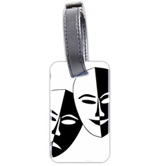 Theatermasken Masks Theater Happy Luggage Tags (two Sides) by Nexatart