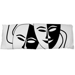 Theatermasken Masks Theater Happy Body Pillow Case (dakimakura) by Nexatart