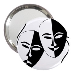 Theatermasken Masks Theater Happy 3  Handbag Mirrors by Nexatart