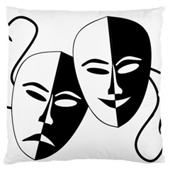 Theatermasken Masks Theater Happy Standard Flano Cushion Case (one Side) by Nexatart