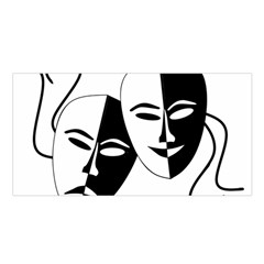 Theatermasken Masks Theater Happy Satin Shawl by Nexatart