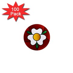 Flower Rose Glass Church Window 1  Mini Magnets (100 Pack)  by Nexatart