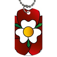 Flower Rose Glass Church Window Dog Tag (one Side) by Nexatart