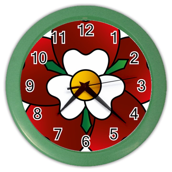 Flower Rose Glass Church Window Color Wall Clocks