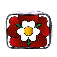 Flower Rose Glass Church Window Mini Toiletries Bags by Nexatart