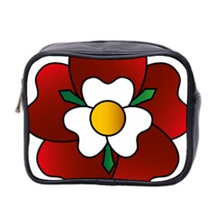 Flower Rose Glass Church Window Mini Toiletries Bag 2-side by Nexatart