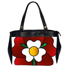 Flower Rose Glass Church Window Office Handbags (2 Sides)  by Nexatart