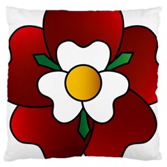 Flower Rose Glass Church Window Large Cushion Case (two Sides) by Nexatart