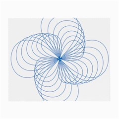 Blue Spirograph Pattern Drawing Design Small Glasses Cloth by Nexatart