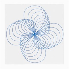 Blue Spirograph Pattern Drawing Design Medium Glasses Cloth by Nexatart