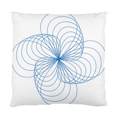 Blue Spirograph Pattern Drawing Design Standard Cushion Case (two Sides) by Nexatart