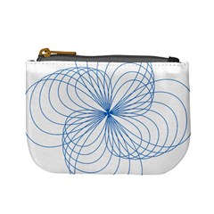 Blue Spirograph Pattern Drawing Design Mini Coin Purses by Nexatart