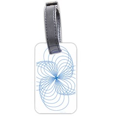 Blue Spirograph Pattern Drawing Design Luggage Tags (one Side)  by Nexatart