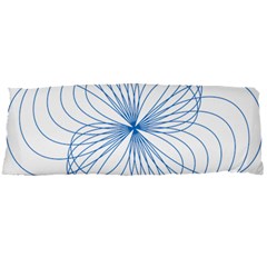 Blue Spirograph Pattern Drawing Design Body Pillow Case Dakimakura (two Sides) by Nexatart