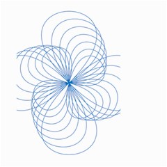 Blue Spirograph Pattern Drawing Design Small Garden Flag (two Sides) by Nexatart