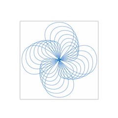 Blue Spirograph Pattern Drawing Design Satin Bandana Scarf by Nexatart