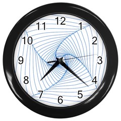 Spirograph Pattern Drawing Design Wall Clocks (black) by Nexatart