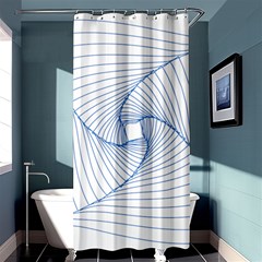 Spirograph Pattern Drawing Design Shower Curtain 36  X 72  (stall)  by Nexatart