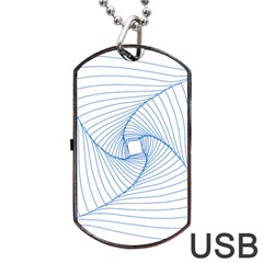 Spirograph Pattern Drawing Design Dog Tag Usb Flash (two Sides) by Nexatart