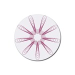 Spirograph Pattern Circle Design Rubber Coaster (Round)  Front