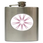 Spirograph Pattern Circle Design Hip Flask (6 oz) Front