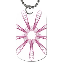 Spirograph Pattern Circle Design Dog Tag (two Sides) by Nexatart