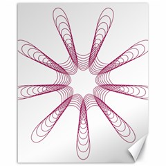 Spirograph Pattern Circle Design Canvas 16  X 20   by Nexatart