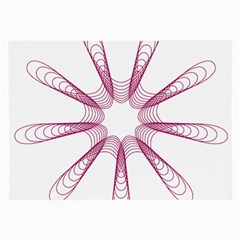 Spirograph Pattern Circle Design Large Glasses Cloth (2-side) by Nexatart