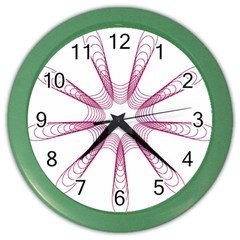 Spirograph Pattern Circle Design Color Wall Clocks by Nexatart