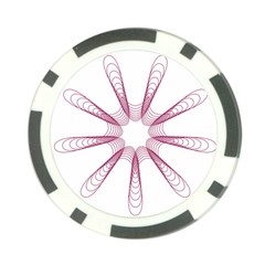 Spirograph Pattern Circle Design Poker Chip Card Guard by Nexatart