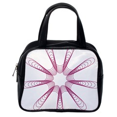 Spirograph Pattern Circle Design Classic Handbags (one Side) by Nexatart