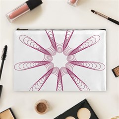 Spirograph Pattern Circle Design Cosmetic Bag (large)  by Nexatart