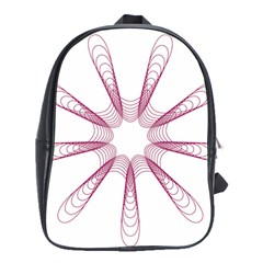 Spirograph Pattern Circle Design School Bags(large)  by Nexatart