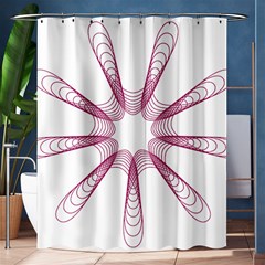 Spirograph Pattern Circle Design Shower Curtain 60  X 72  (medium)  by Nexatart