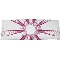 Spirograph Pattern Circle Design Body Pillow Case Dakimakura (two Sides) by Nexatart