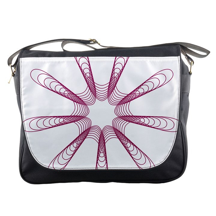 Spirograph Pattern Circle Design Messenger Bags