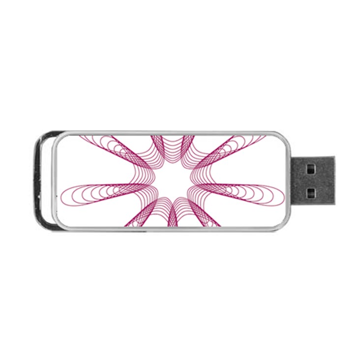 Spirograph Pattern Circle Design Portable USB Flash (One Side)