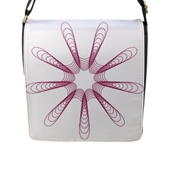 Spirograph Pattern Circle Design Flap Messenger Bag (l)  by Nexatart