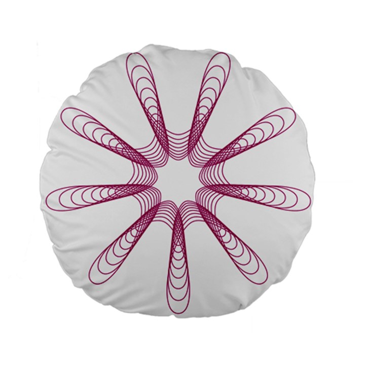 Spirograph Pattern Circle Design Standard 15  Premium Flano Round Cushions