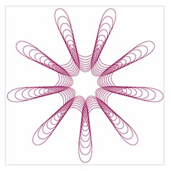 Spirograph Pattern Circle Design Large Satin Scarf (square) by Nexatart